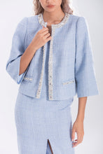 Load image into Gallery viewer, Camille Italian Tweed Hand Embroidered Jacket