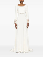 Load image into Gallery viewer, Crystal-Embellished Cape Gown
