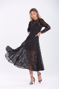 Adelia French Lace Midi Dress